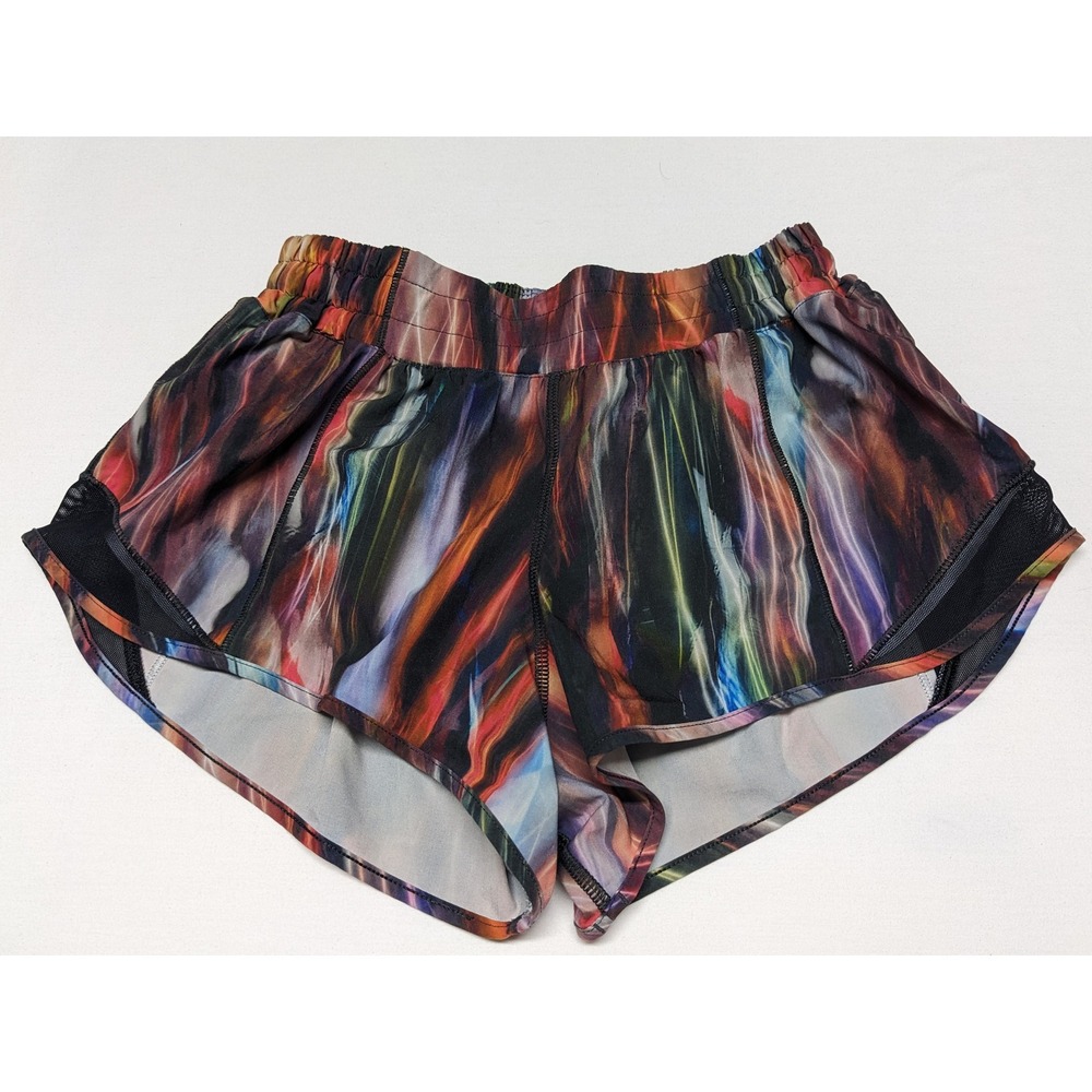 Lululemon Hotty Hot High-Rise Lined Short Hyper Flow Multi Womens Size 4
